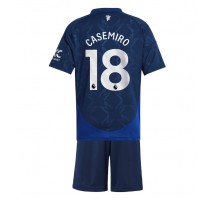 Manchester United Casemiro #18 Koszulka Wyjazdowa dzieci 2024-25 Krótki Rękaw (+ krótkie spodenki)